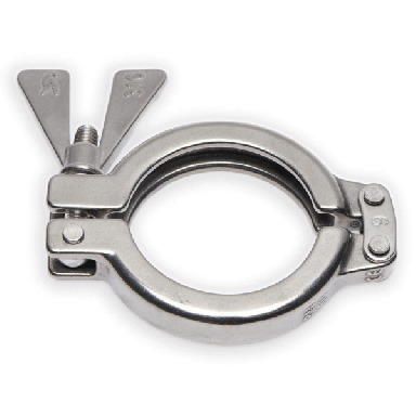 SH Clamp 316 Single bolt, double hinge – 13MHHM, 25.40mm