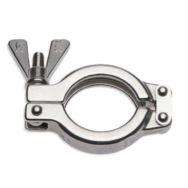 SH Clamp 304 Single Bolt, Double Hinge